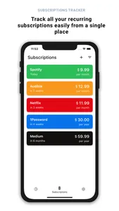 Billey - Subscriptions Tracker screenshot 0