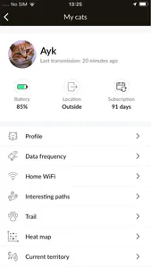KADDZ GPS cat collar screenshot 3