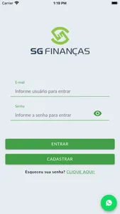 SGFinancas app screenshot 1