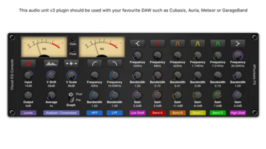 Visual EQ Console AUv3 Plugin screenshot 0