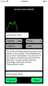 TeleSonoUroflow Bladder Diary screenshot 3