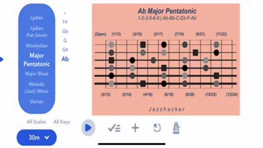 Jazzhacker Scales for Guitar screenshot 4