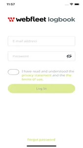 WEBFLEET Logbook screenshot 1
