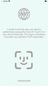 SWIFT Authenticator screenshot 0