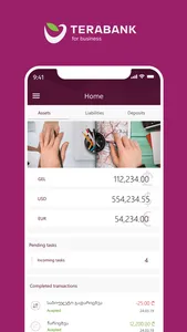 Terabank mBusiness screenshot 1
