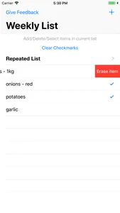 WeeklyList! screenshot 1