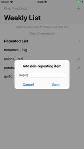 WeeklyList! screenshot 2