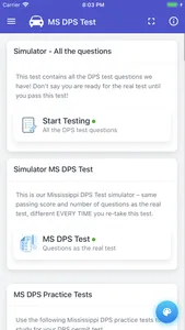 Mississippi DPS Permit Test screenshot 2