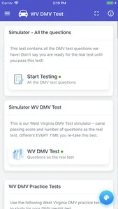 West Virginia DMV Test screenshot 2