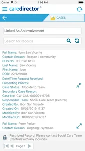 CareDirector screenshot 2