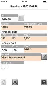 TIMBERplus Log Receival screenshot 1