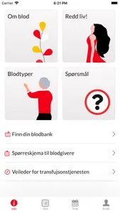 Blodgiver app screenshot 1