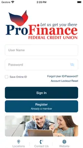 ProFinance FCU Mobile Banking screenshot 1