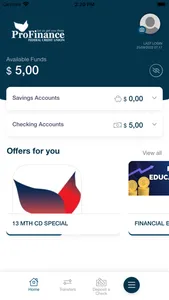 ProFinance FCU Mobile Banking screenshot 2