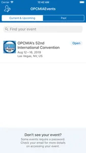 OPCMIA Events screenshot 1