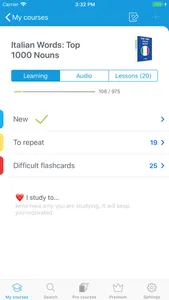 Learn Italian: Voc App Lessons screenshot 1