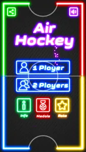 Hockey Glow: 2 Players screenshot 1