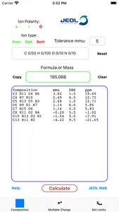 JEOL MS Calculator screenshot 0