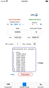 JEOL MS Calculator screenshot 1