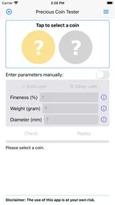 Precious Coin Tester screenshot 0
