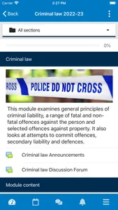 UG LAWS VLE screenshot 2