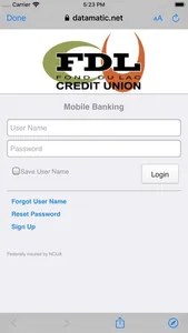 FDLCU Mobile Banking screenshot 1