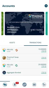 ProximaX Sirius Wallet screenshot 2