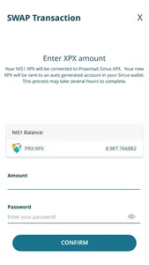 ProximaX Sirius Wallet screenshot 4