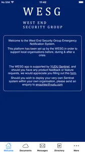 WESG Crisis Management App screenshot 1