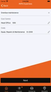 RIPA Expenses screenshot 1