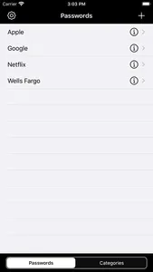 iPW Password Warehouse screenshot 1