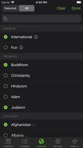 Cultures Calendar screenshot 6