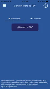 Convert DOC/DOCX to PDF screenshot 1
