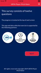 UEFA Player Pitch Rater screenshot 2