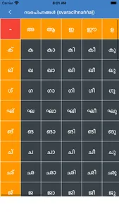 Write Malayalam Alphabets screenshot 1