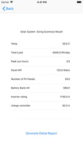 Solar Power System Calculation screenshot 5