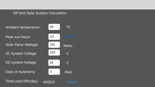 Solar Power System Calculation screenshot 7