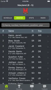 Maryland Football Schedules screenshot 1