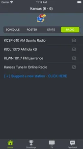Kansas Football Schedules screenshot 3