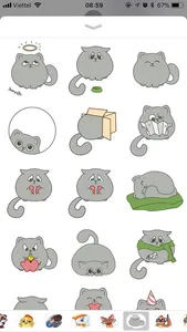 Cute Cat Emoji Funny Stickers screenshot 0