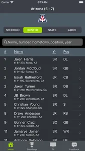 Arizona Football Schedules screenshot 1