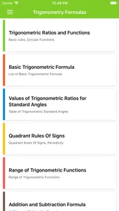 Trigonometry Formulas screenshot 0