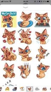 Kitty Cat Emoji Funny Stickers screenshot 1