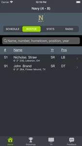 Navy Football Schedules screenshot 1