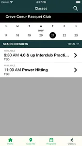 CCRC Tennis Mobile App screenshot 3