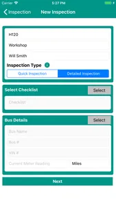 Bus Inspection Maintenance App screenshot 1