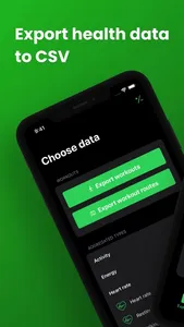 Health Export CSV screenshot 0