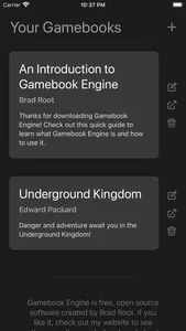 Gamebook Engine screenshot 1