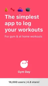 Gym Day: 1 Tap Workout Tracker screenshot 0