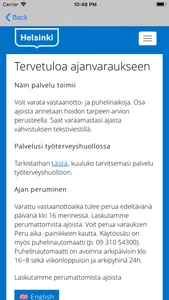 Työterveys Helsinki screenshot 2